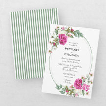 Elegantes Florales Rosa Pfingstrosen-Monogramm-Hoc