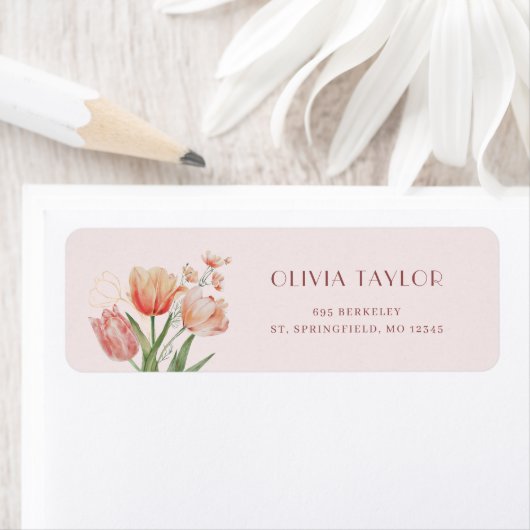 Elegantes florales Rücksendezeichen (Insitu)