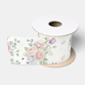 Elegantes Florales Satinband (Spule)