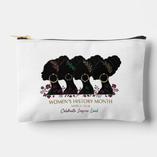 Elegantes Florales Schwarzer Frauen Geschichtsmona Zubehörtasche