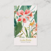 Elegantes, florales Script Gold | QR-Code für sozi Visitenkarte (Rückseite)