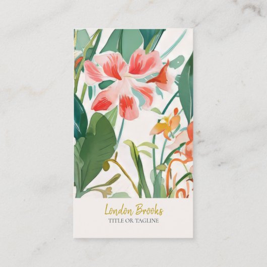 Elegantes, florales Script Gold | QR-Code für sozi Visitenkarte (Rückseite)