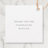 Elegantes, florales Script Rosa Brautparty Geschenkanhänger (Rückseite)