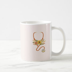 Elegantes florales Stethoskop Watercolor Krankensc Kaffeetasse