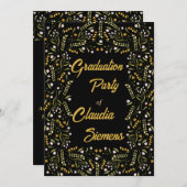 Elegantes florales Studium Feiertagskarte (Vorne/Hinten)