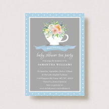 Elegantes florales Teacup Baby Dusche Tee Party