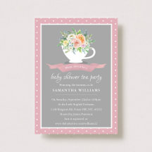 Elegantes florales Teacup Baby Dusche Tee Party