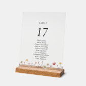 Elegantes florales Tischnummer Akryllisches Zeiche Acrylschild (Winkel)