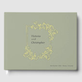 Elegantes florales Wappen Klassische botanische Ho Gästebuch (Vorderseite)