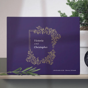 Elegantes florales Wappen Klassische botanische Ho Gästebuch