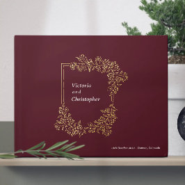 Elegantes florales Wappen Klassische botanische Ho Gästebuch