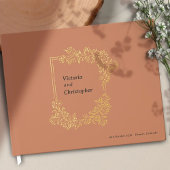 Elegantes florales Wappen Klassische botanische Ho Gästebuch