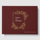 Elegantes florales Wappen Klassische botanische Ho Gästebuch (Vorderseite)