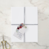 Elegantes florales Wasserfarbe-Skript-Brautabschie Geschenkanhänger (Mit Garn)