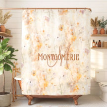 Elegantes florales Wasserfarben-Einzelmonogramm