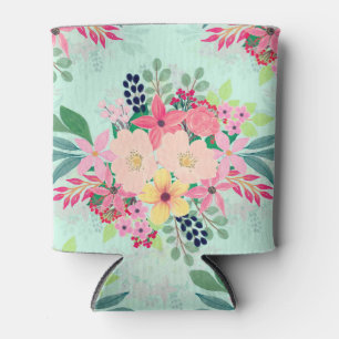 Elegantes florales Wasserfarbendesign Dosenkühler