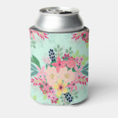 Elegantes florales Wasserfarbendesign Dosenkühler (Kanne Rückseite)