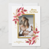 Elegantes florales Weihnachtsgebäck Foto Feiertagskarte (Vorderseite)