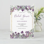 Elegantes florales Wildblume Brautparty Einladung (Stehend Vorderseite)