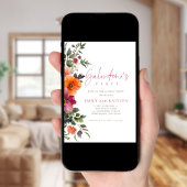 Elegantes Florals Galentines Party Einladung