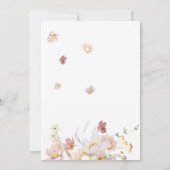 Elegantes Florals Wildblumen Brautparty Einladung (Rückseite)