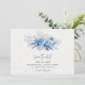 Elegantes Florida Beach Wedding Foto Save the Date (Stehend Vorderseite)