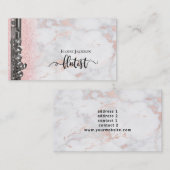 elegantes Flötistiendesign Visitenkarte (Vorne/Hinten)