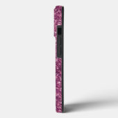 Elegantes Flugzeug Rosa Silver Glitzer Monogramm Case-Mate iPhone Hülle (Rückseite / Links)