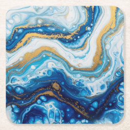 Elegantes Fluid Art Decorative Fliesen - Abstrakt  Rechteckiger Pappuntersetzer