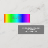 Elegantes, fluoreszierendes Regenbogenfarben Mini- Mini Visitenkarte (Vorne/Hinten)