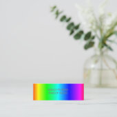 Elegantes, fluoreszierendes Regenbogenfarben Mini- Mini Visitenkarte (Stehend Vorderseite)