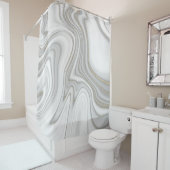 Elegantes, flüssiges Marmormuster aus Glitzer Duschvorhang (Beispiel)