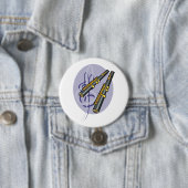 Elegantes flute Duet Musikinstrument Button (Beispiel)