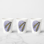 Elegantes flute Duet Musikinstrument Pappbecher