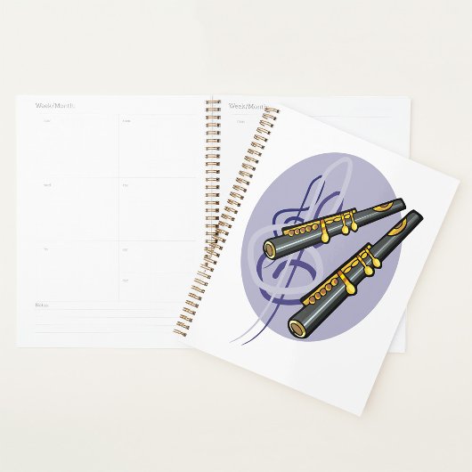 Elegantes flute Duet Musikinstrument Planer