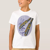 Elegantes flute Duet Musikinstrument T-Shirt (Vorderseite)