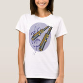 Elegantes flute Duet Musikinstrument T-Shirt (Vorderseite)