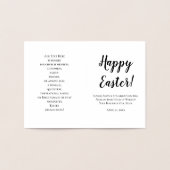 Elegantes Foil Oster Rabbit Kirche Brunch Brunch C Folienkarte (Innenseite)