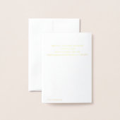 Elegantes Foil Oster Rabbit Kirche Brunch Brunch C Folienkarte (Rückseite mit Umschlag)