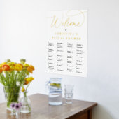 Elegantes Foil Script Alphabetisches Seating Chart Foliendrucke (Ablage(Küche))