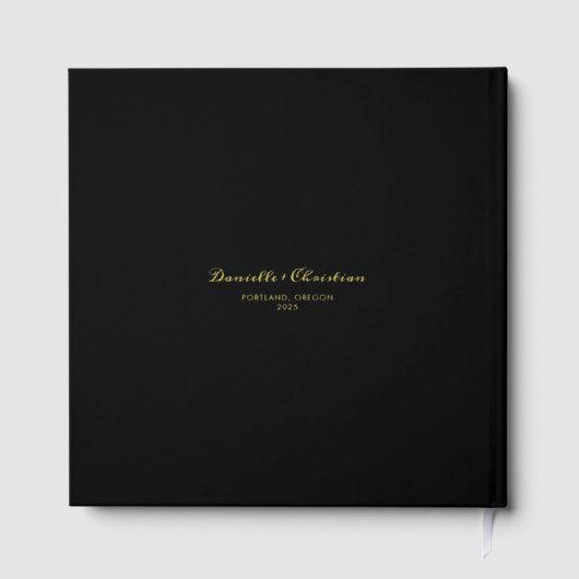 Elegantes Foil Script Willkommen bei unserer ewige Gästebuch (Rückseite)