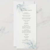 Elegantes Foliage Modern Wedding Program (Rückseite)