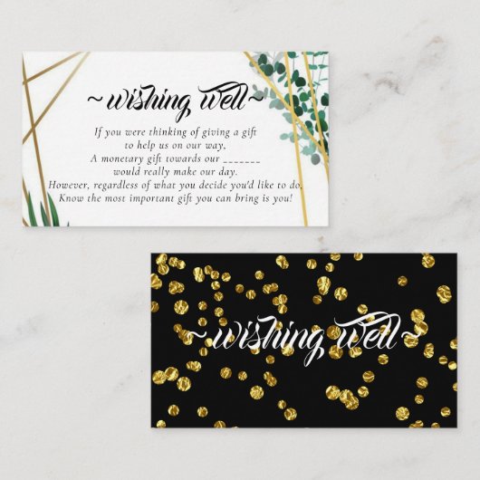 Elegantes Foliage zum Hochzeitswünschen Begleitkarte (Vorne/Hinten)