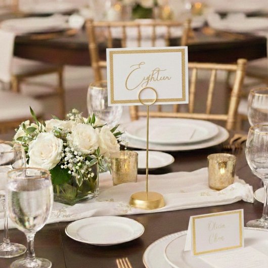 Elegantes Folien-Hochzeitstisch-Nummern-Zelt - ACH Folienkarte