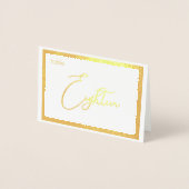 Elegantes Folien-Hochzeitstisch-Nummern-Zelt - ACH Folienkarte (Vorderseite)