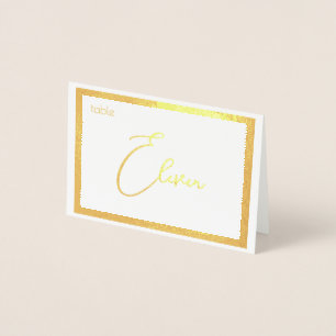 Elegantes Folien-Hochzeitstisch-Nummernschild - EL Folienkarte