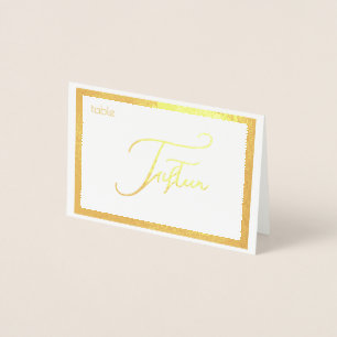 Elegantes Folien-Hochzeitstisch-Nummernschild - FÜ Folienkarte