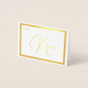 Elegantes Folien-Hochzeitstisch-Nummernschild - NE Folienkarte