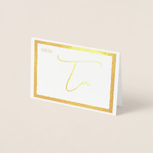Elegantes Folien-Hochzeitstisch-Nummernschild - ZE Folienkarte