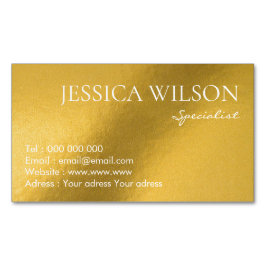 Elegantes Foliendoldgold Modernes Visitenkarten Ma Magnetische Visitenkarte